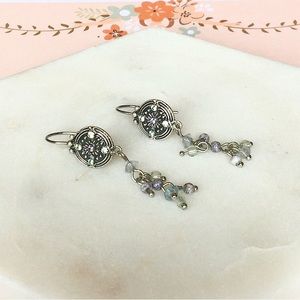 LIZ CLAIBORNE periwinkle dangles